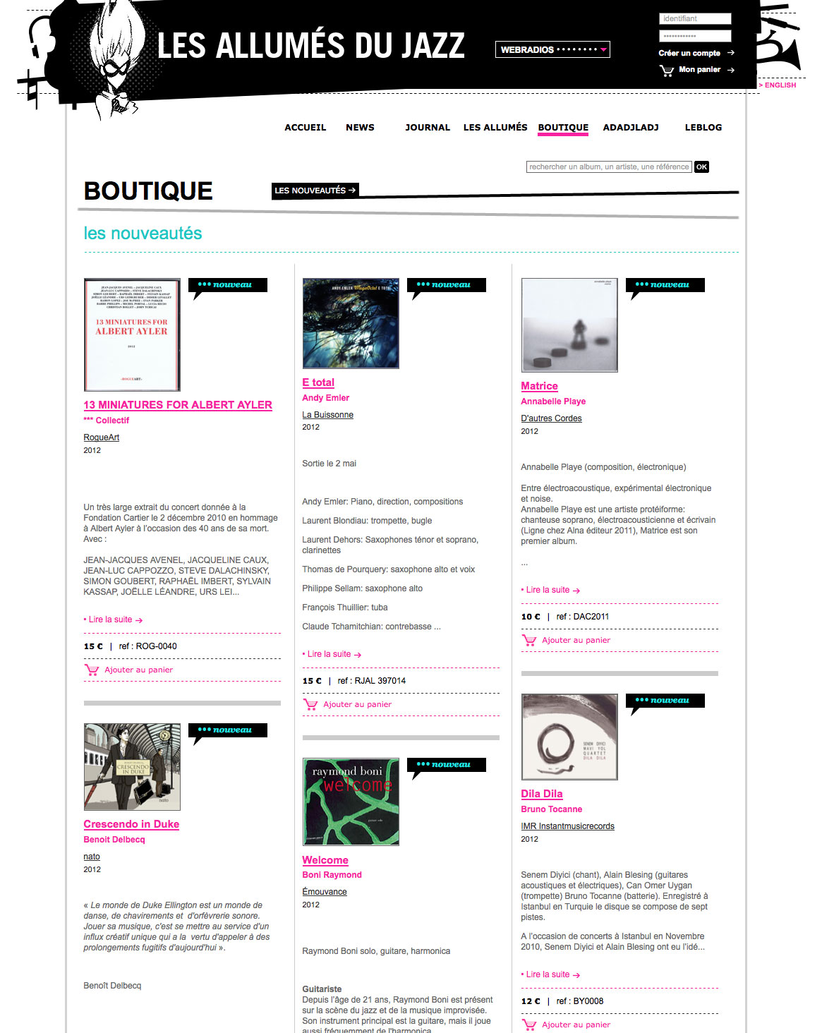 Les AllumÃ©s du Jazz - Boutique